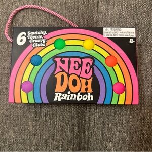 Nee Doh Rainboh Squishy Teenie Groovy Globs 6 Balls – Multicolor Pack